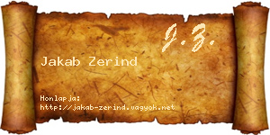 Jakab Zerind névjegykártya